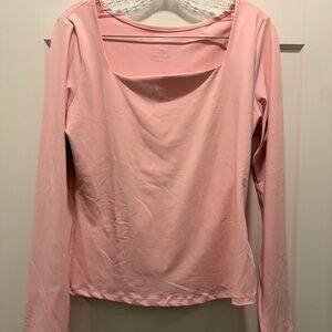 Casual Square Neck Long Sleeve Women's Top